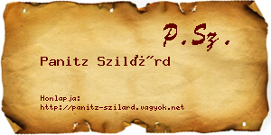 Panitz Szilárd névjegykártya
